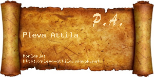 Pleva Attila névjegykártya